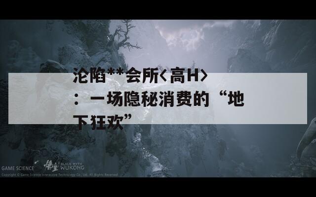 沦陷**会所〈高H〉：一场隐秘消费的“地下狂欢”