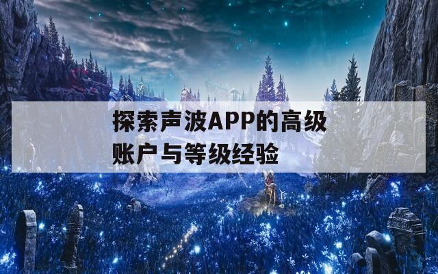 探索声波APP的高级账户与等级经验  第1张
