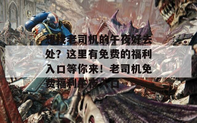想找老司机的午夜好去处？这里有免费的福利入口等你来！老司机免费福利午夜入口
