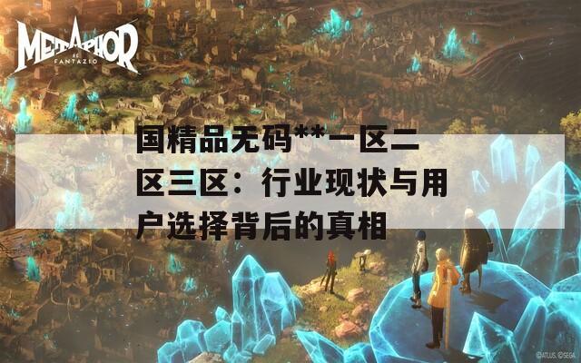国精品无码**一区二区三区：行业现状与用户选择背后的真相  第1张