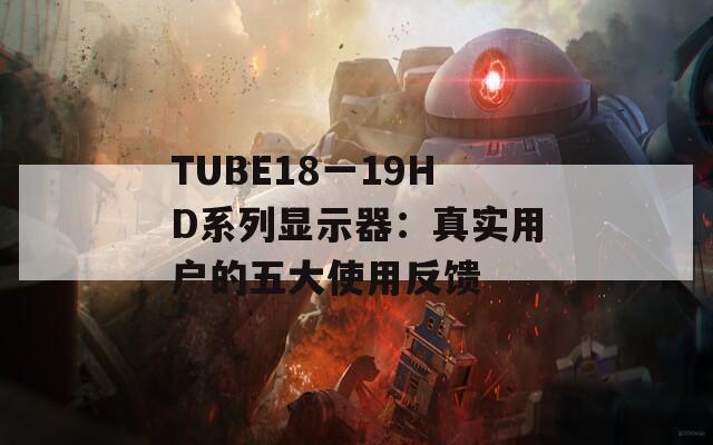 TUBE18一19HD系列显示器：真实用户的五大使用反馈