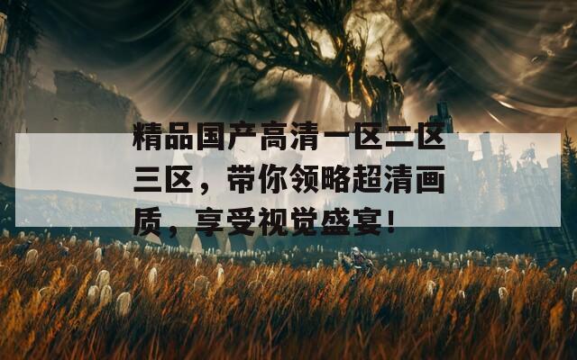 精品国产高清一区二区三区，带你领略超清画质，享受视觉盛宴！