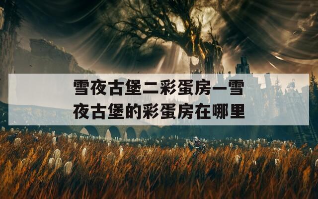 雪夜古堡二彩蛋房—雪夜古堡的彩蛋房在哪里  第1张