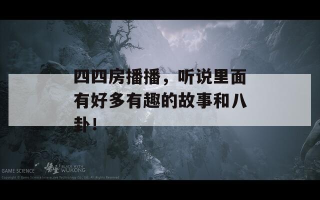 四四房播播，听说里面有好多有趣的故事和八卦！