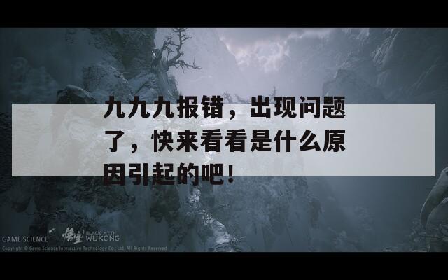 九九九报错，出现问题了，快来看看是什么原因引起的吧！