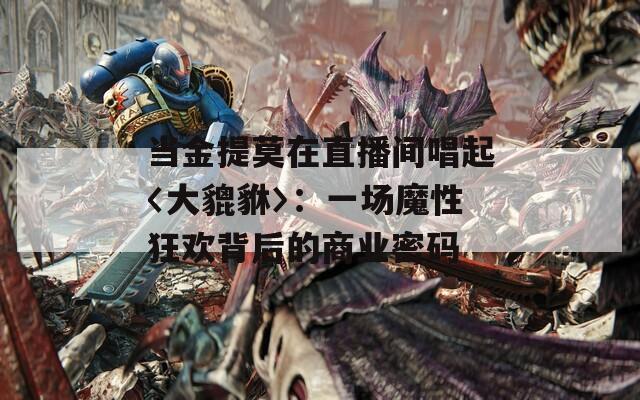 当金提莫在直播间唱起〈大貔貅〉：一场魔性狂欢背后的商业密码