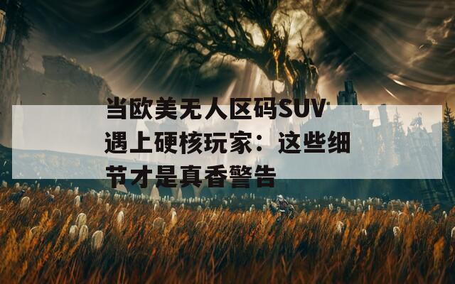当欧美无人区码SUV遇上硬核玩家：这些细节才是真香警告