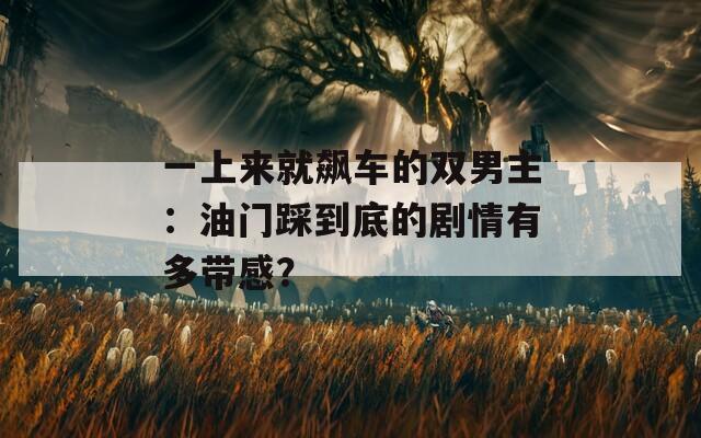 一上来就飙车的双男主：油门踩到底的剧情有多带感？