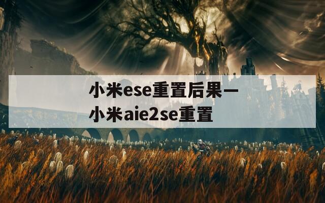 小米ese重置后果—小米aie2se重置  第1张