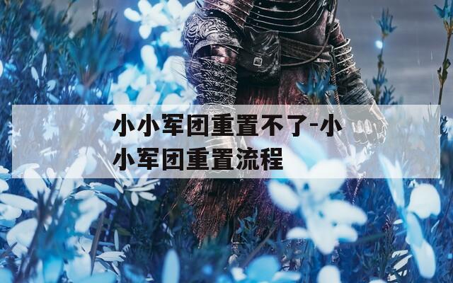 小小军团重置不了-小小军团重置流程  第1张