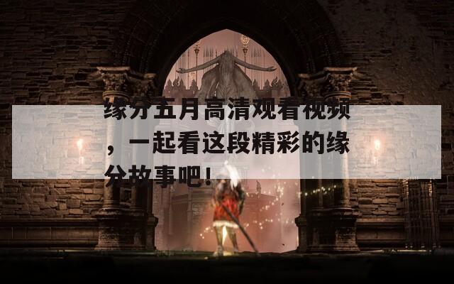 缘分五月高清观看视频，一起看这段精彩的缘分故事吧！