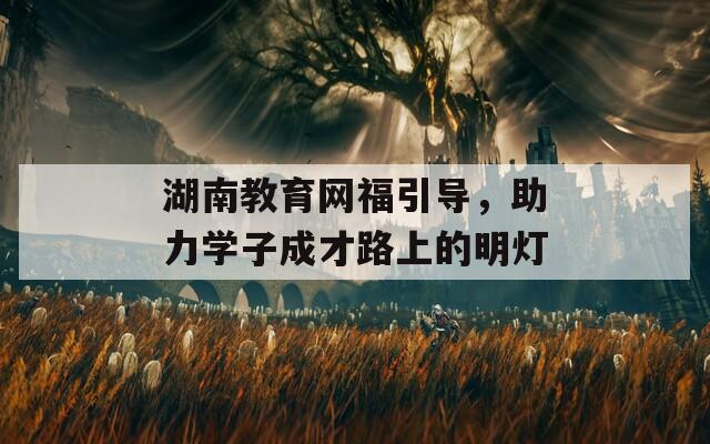 湖南教育网福引导，助力学子成才路上的明灯