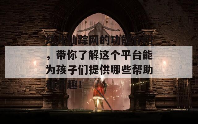 幼儿仙踪网的功能介绍，带你了解这个平台能为孩子们提供哪些帮助和乐趣！