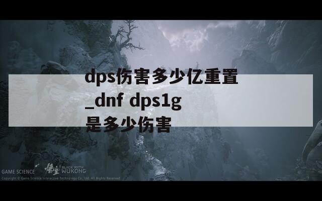 dps伤害多少亿重置_dnf dps1g是多少伤害