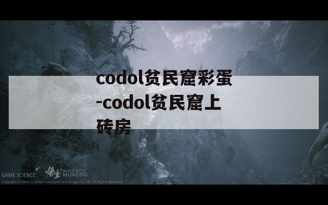 codol贫民窟彩蛋-codol贫民窟上砖房  第1张