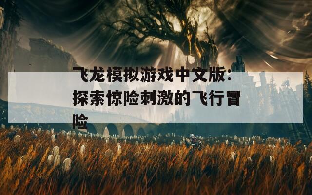 飞龙模拟游戏中文版：探索惊险刺激的飞行冒险