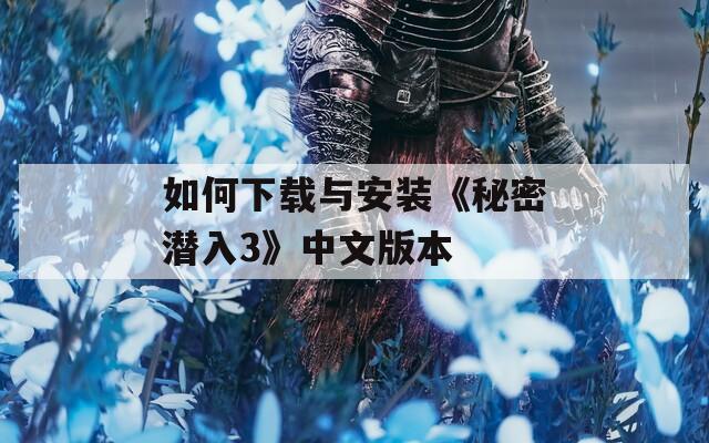 如何下载与安装《秘密潜入3》中文版本
