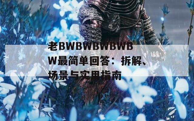老BWBWBWBWBW最简单回答：拆解、场景与实用指南