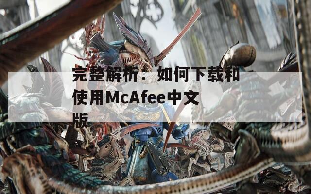 完整解析：如何下载和使用McAfee中文版  第1张
