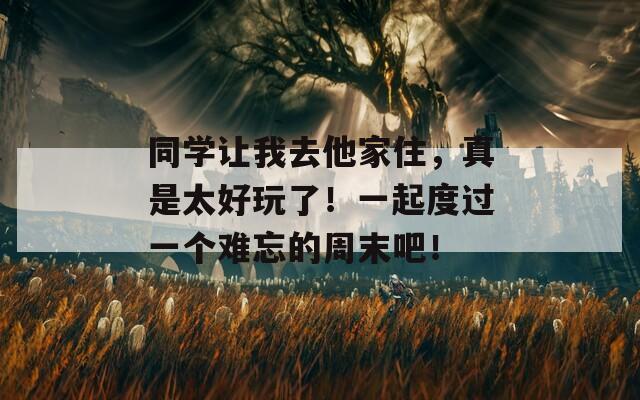 同学让我去他家住，真是太好玩了！一起度过一个难忘的周末吧！  第1张