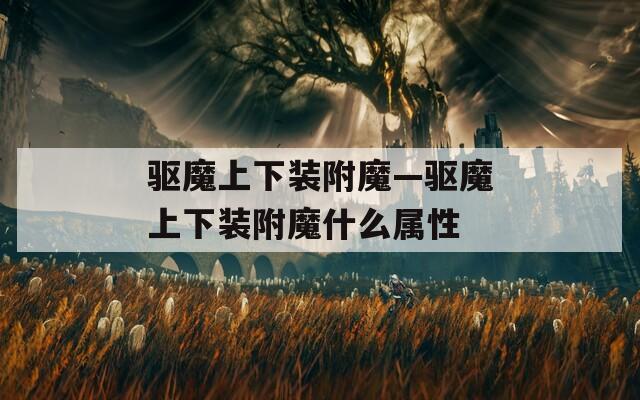 驱魔上下装附魔—驱魔上下装附魔什么属性