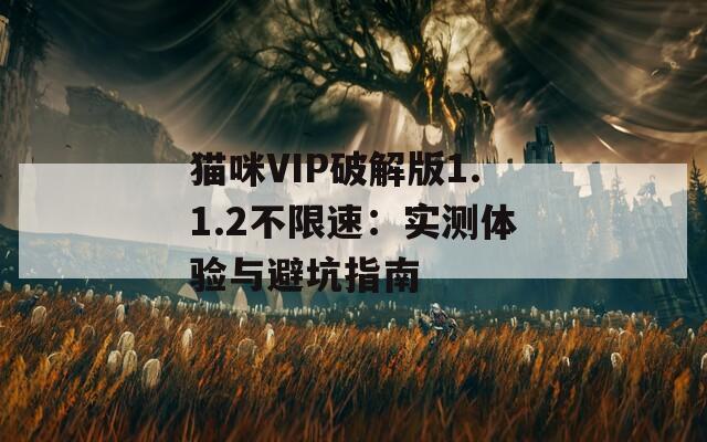 猫咪VIP破解版1.1.2不限速：实测体验与避坑指南