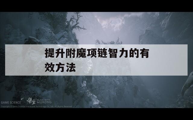 提升附魔项链智力的有效方法