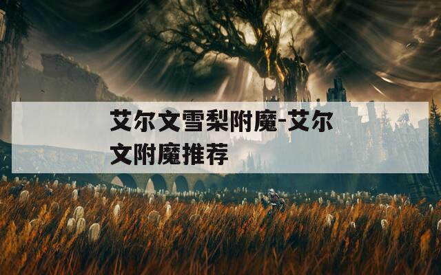 艾尔文雪梨附魔-艾尔文附魔推荐