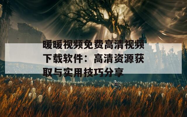暖暖视频免费高清视频下载软件：高清资源获取与实用技巧分享
