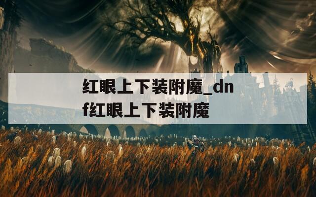 红眼上下装附魔_dnf红眼上下装附魔  第1张