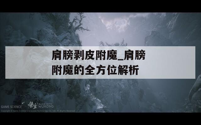 肩膀剥皮附魔_肩膀 附魔的全方位解析