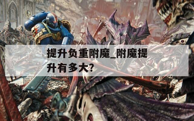 提升负重附魔_附魔提升有多大？  第1张