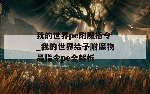 我的世界pe附魔指令_我的世界给予附魔物品指令pe全解析  第1张