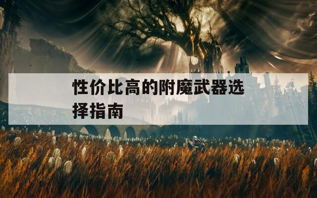 性价比高的附魔武器选择指南  第1张
