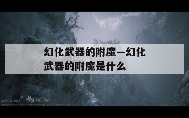幻化武器的附魔—幻化武器的附魔是什么  第1张