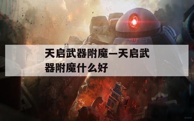天启武器附魔—天启武器附魔什么好