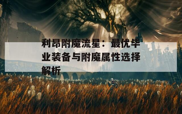 利昂附魔流星：最优毕业装备与附魔属性选择解析  第1张