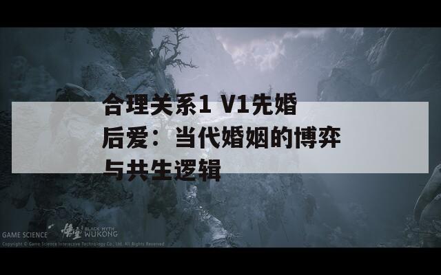 合理关系1 V1先婚后爱：当代婚姻的博弈与共生逻辑  第1张