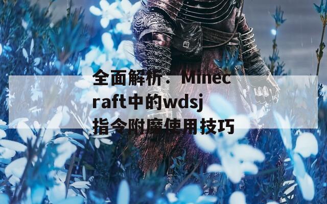 全面解析：Minecraft中的wdsj指令附魔使用技巧
