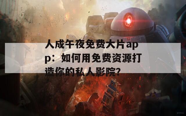 人成午夜免费大片app：如何用免费资源打造你的私人影院？  第1张
