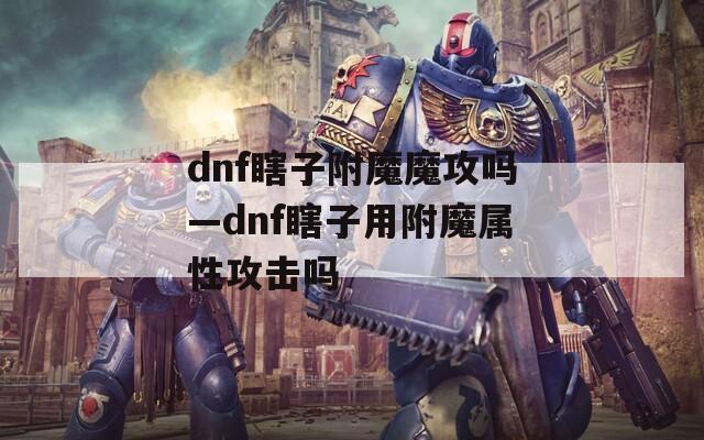dnf瞎子附魔魔攻吗—dnf瞎子用附魔属性攻击吗  第1张