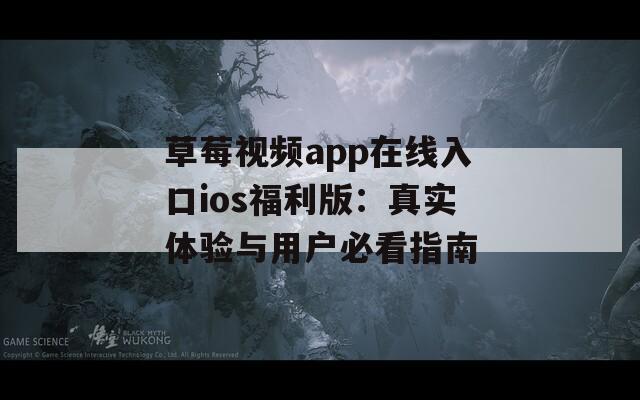 草莓视频app在线入口ios福利版：真实体验与用户必看指南  第1张
