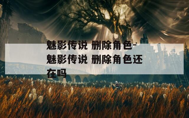 魅影传说 删除角色-魅影传说 删除角色还在吗