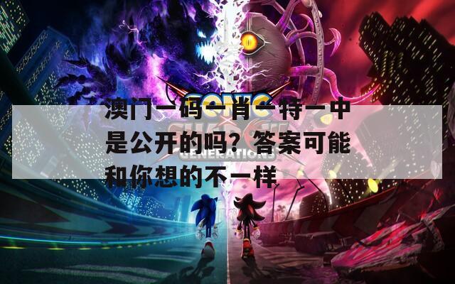 澳门一码一肖一特一中是公开的吗？答案可能和你想的不一样  第1张