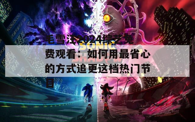 毛雪汪2024综艺免费观看：如何用最省心的方式追更这档热门节目  第1张