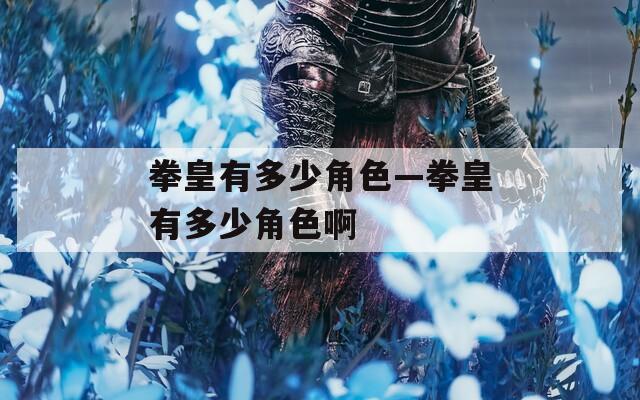 拳皇有多少角色—拳皇有多少角色啊  第1张