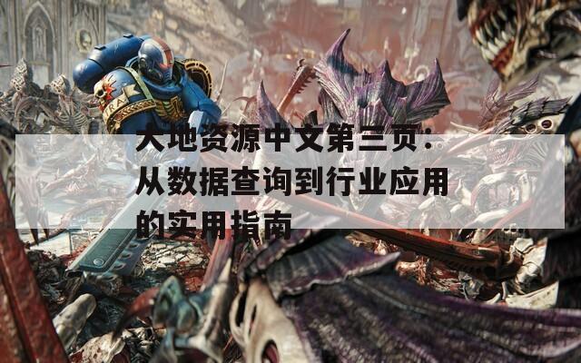 大地资源中文第三页：从数据查询到行业应用的实用指南