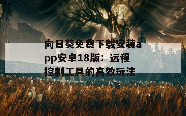 向日葵免费下载安装app安卓18版：远程控制工具的高效玩法